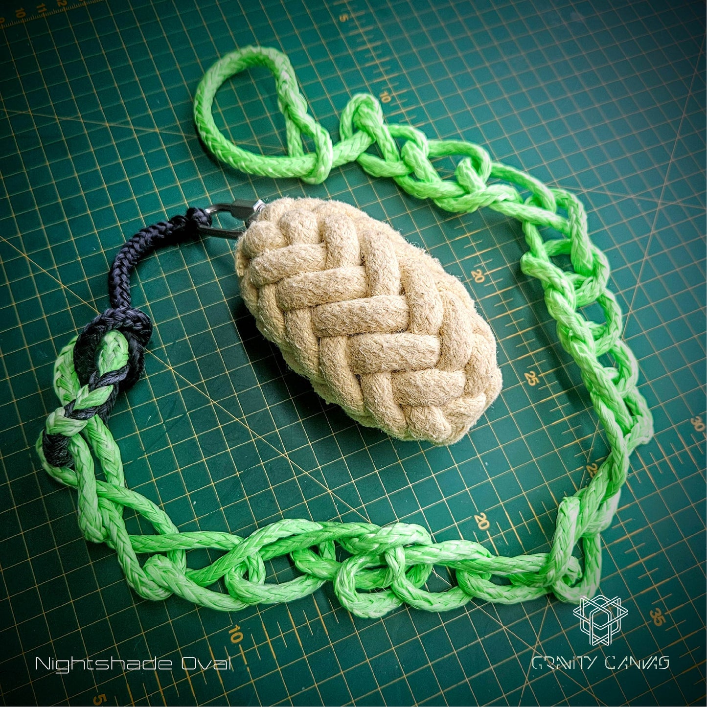 Herring bone knot fire poi rope dart puppy hammer oxbow head